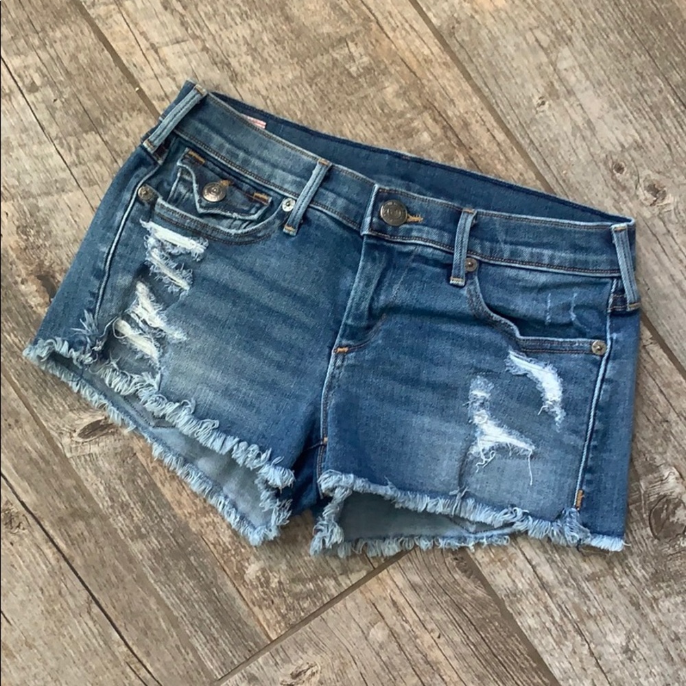 True Religion Cut Off Jean Shorts